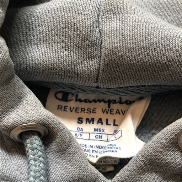 Teal Blue Champion Reverse Weave Hoodie - Picture 3 of 4